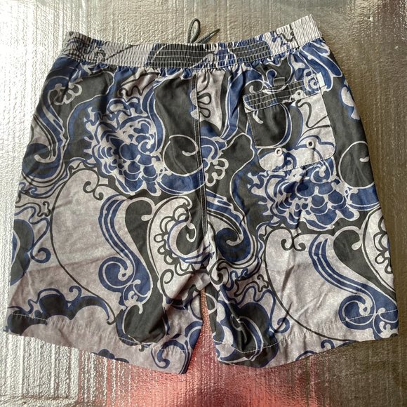 TOMMY BAHAMA Swim Trunks Adult Large Surf Waves Blue Mens Bath Suit Board Shorts - Picture 2 of 16